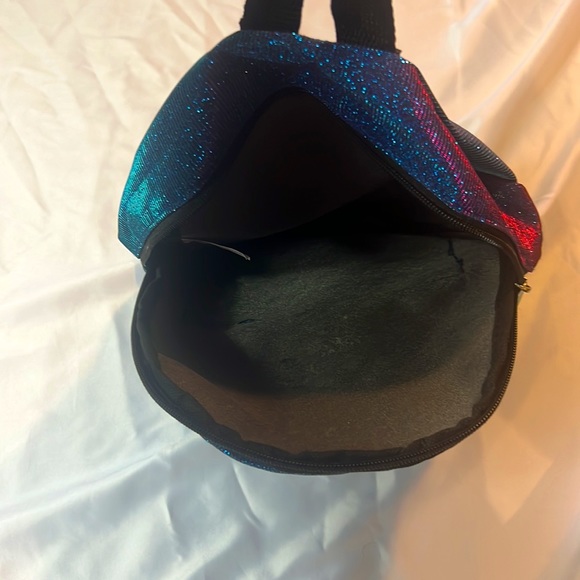 New Blue holographic zip mini backpack - Picture 3 of 4